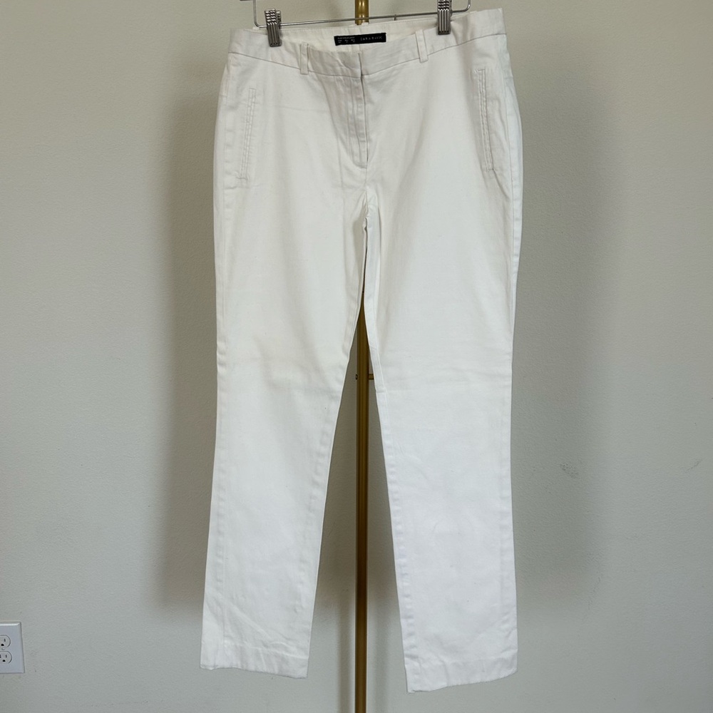 Zara White Business Trousers  - 10